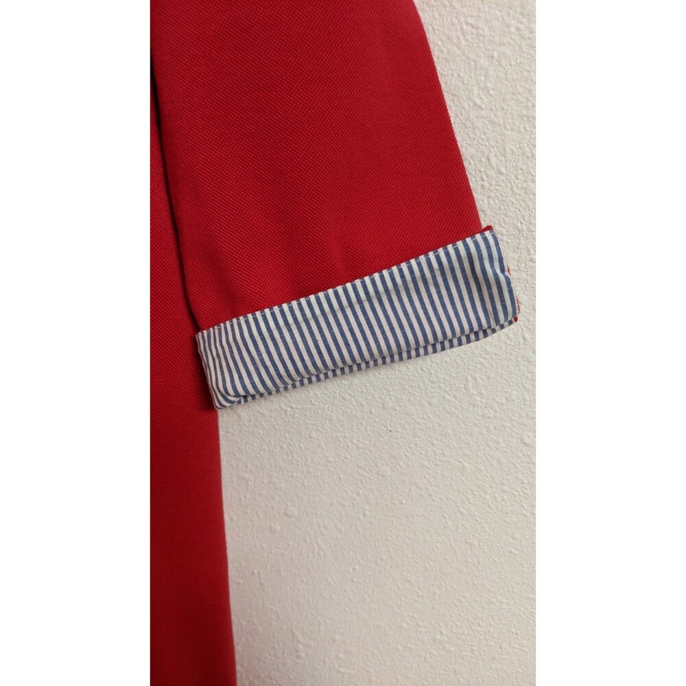 NEW~Women's TALBOTS Red Pique Cotton Layered Look Collared Shirt Dress Size 1X - Picture 7 of 16